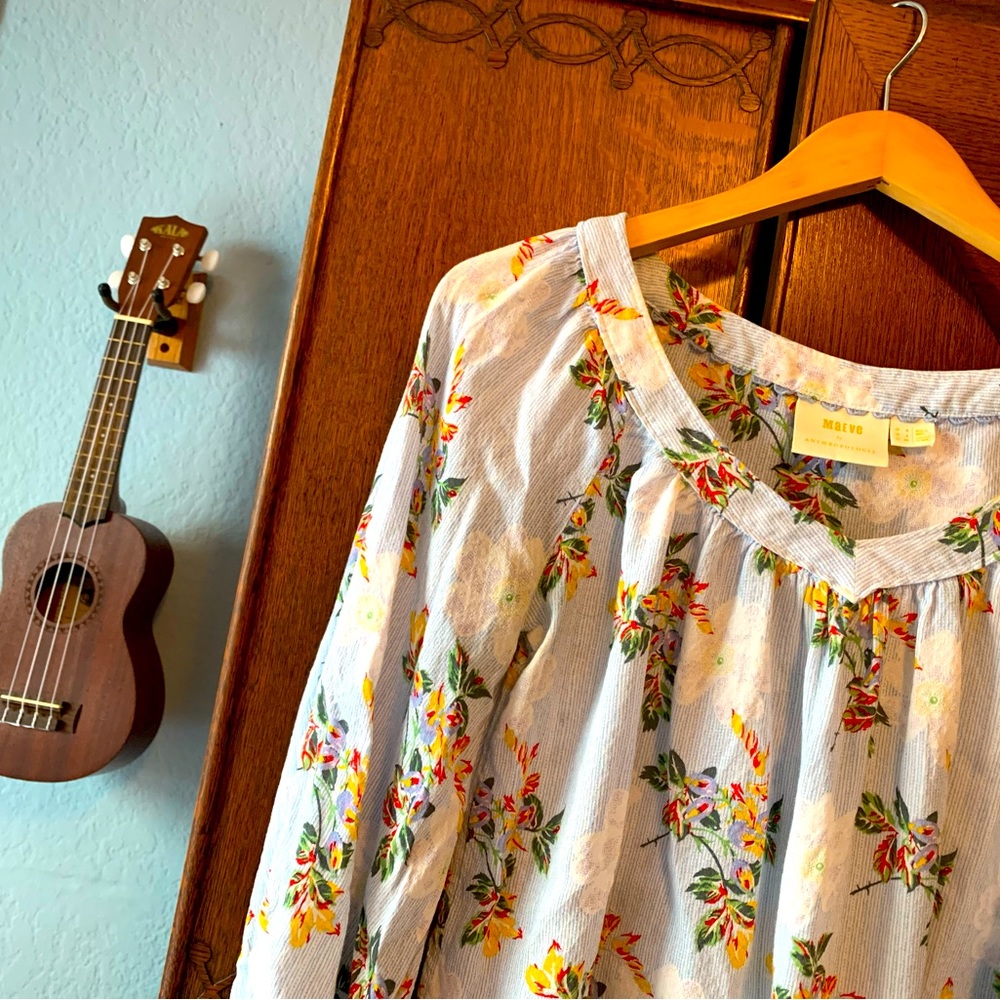 Anthropologie Maeve Breezy Floral Shirt